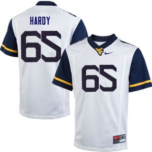 Men's West Virginia Mountaineers NCAA #65 Isaiah Hardy White Authentic Nike Stitched College Football Jersey PV15K33MG